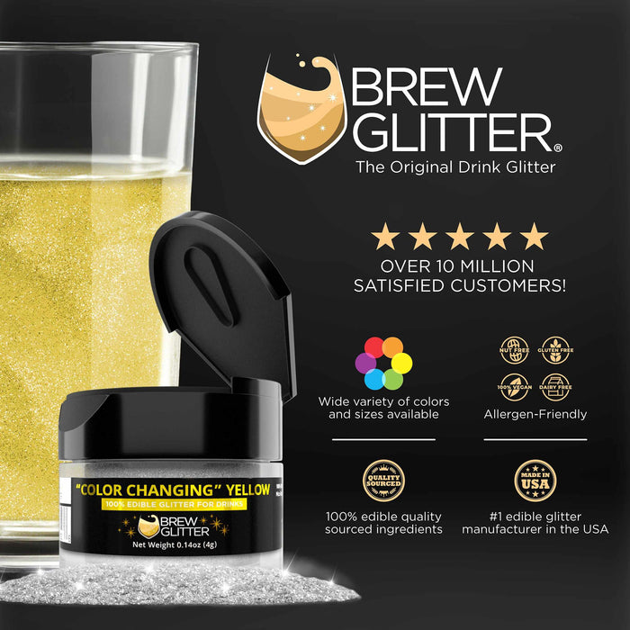 Yellow Color Changing Brew Glitter®-Latte Glitter-bakell