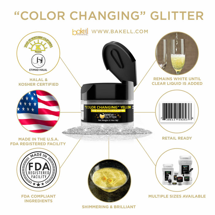 Yellow Color Changing Brew Glitter® Wholesale-Wholesale_Case_Color Changing Brew Glitter-bakell