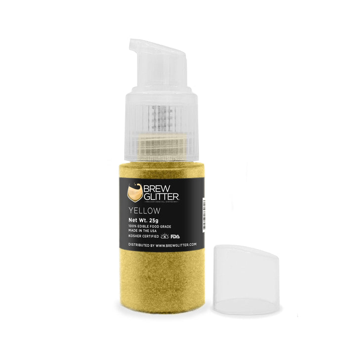 Yellow Edible Glitter Spray Pump | Brew Glitter | Bakell
