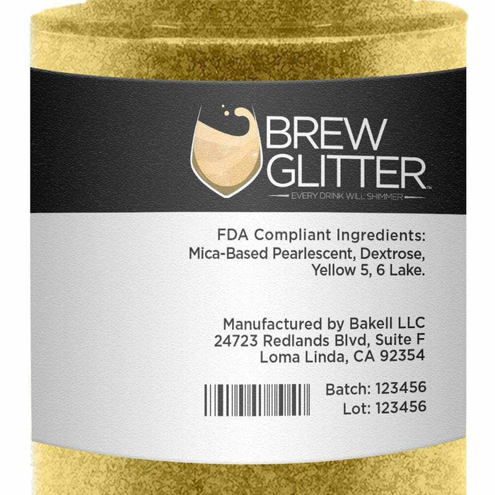 Yellow Edible Glitter Spray Pump | Brew Glitter | Bakell