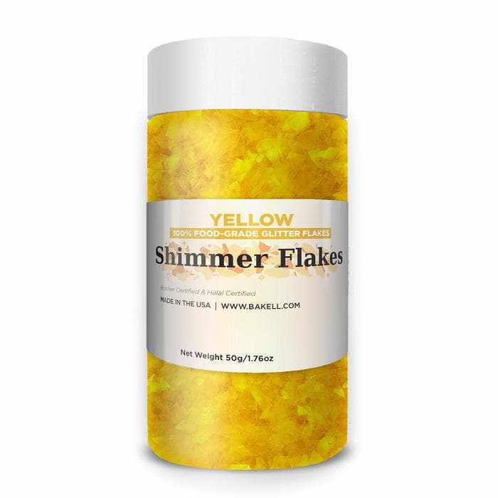 Yellow Edible Shimmer Flakes, Bulk | #1 Site for 100% Edible Glitter 