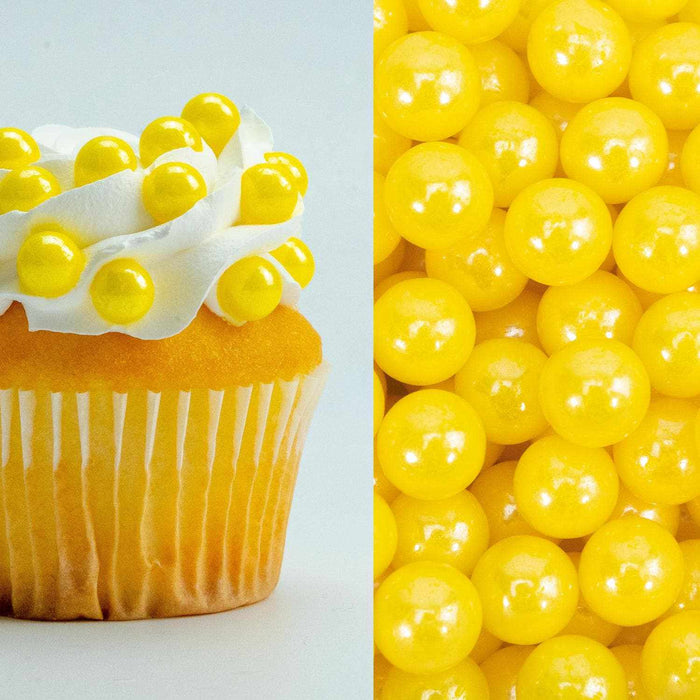 Yellow Pearl 8mm Beads Sprinkles | Krazy Sprinkles | Bakell