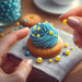 Cookie covered in Yellow Pearl Krazy Sprinkles