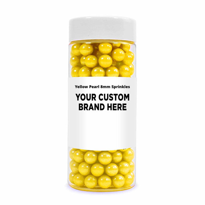 Yellow Pearl 8mm Beads Sprinkles | Private Label (48 units per/case) | Bakell