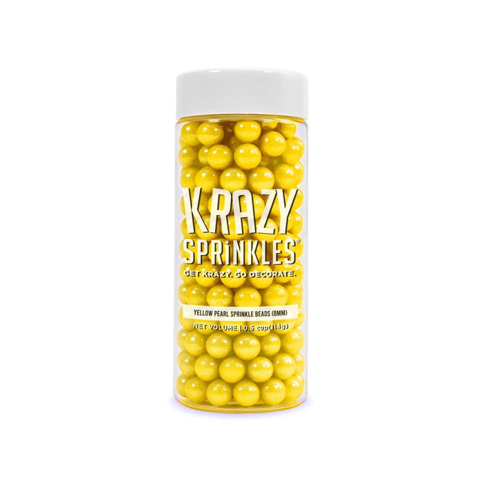 Yellow Pearl 8mm Sprinkle Beads-Krazy Sprinkles_HalfCup_Google Feed-bakell