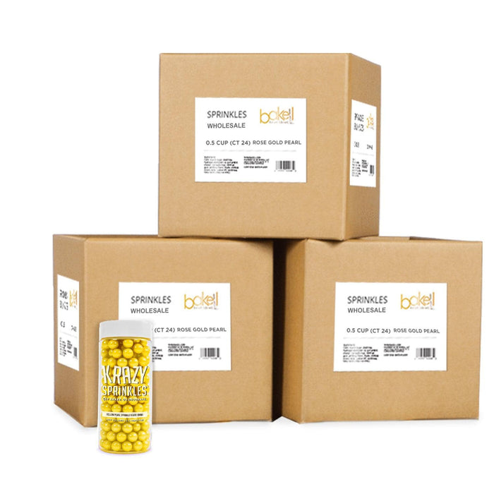 Yellow Pearl 8mm Sprinkle Beads Wholesale (24 units per/ case) | Bakell