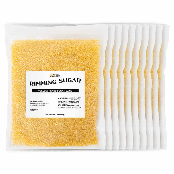 Bulk Size Yellow Pearl Cocktail Rimming Sugar | Bakell