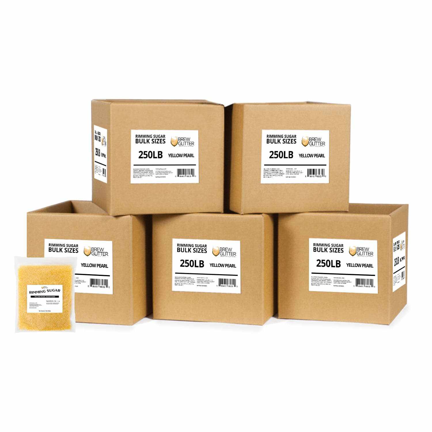 Bulk Size Yellow Pearl Cocktail Rimming Sugar | Bakell