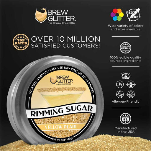 Yellow Pearl Cocktail Rimming Sugar | Private Label (48 units/case)-Private Label_Rimming Sugar-bakell