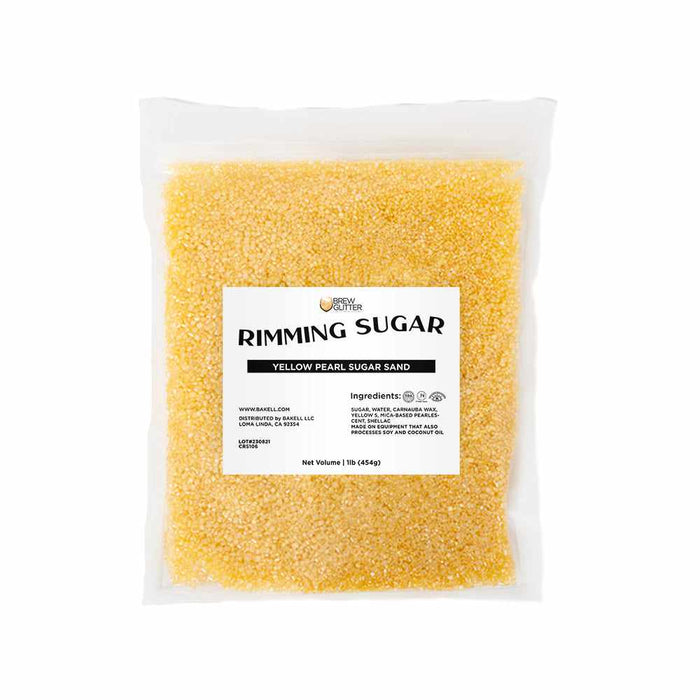 Buy Yellow Pearl Cocktail Rimming Sugar - Yellow Sugar -Bakell