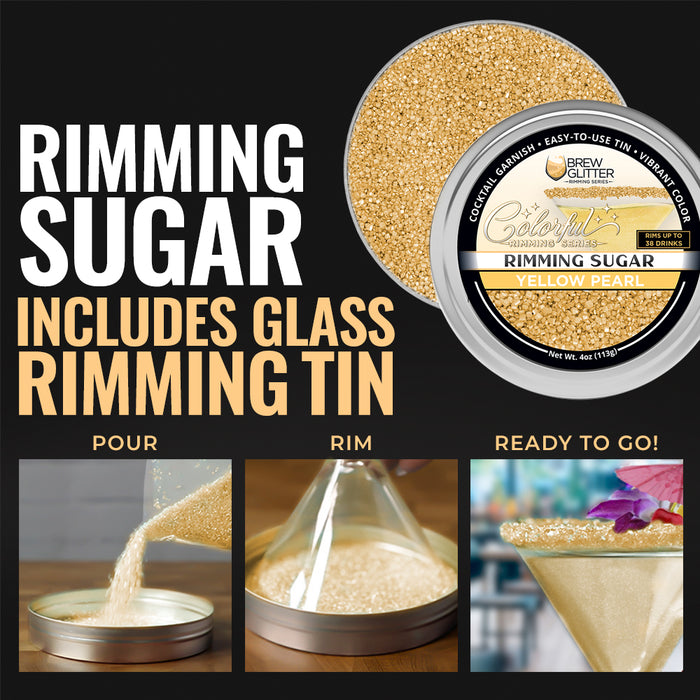 Yellow Pearl Cocktail Rimming Sugar | Bulk Sizes