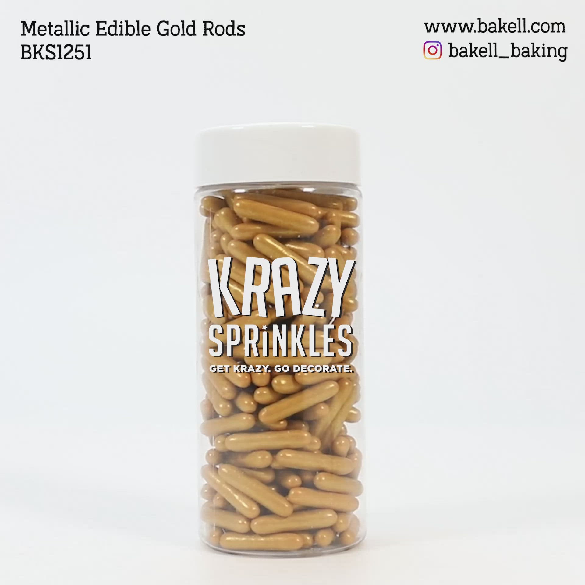 Metallic Gold Rods Sprinkles Wholesale (24 units per/ case)