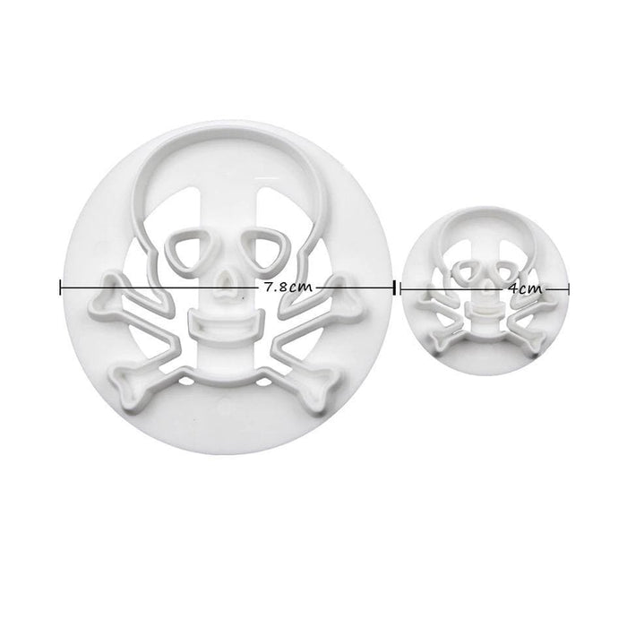2 PC Halloween Pirate Skull Pattern Confectionery Cutter | Bakell.com