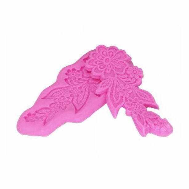2pc Lace Flower Silicone Mold | 4 Inch from Bakell.com