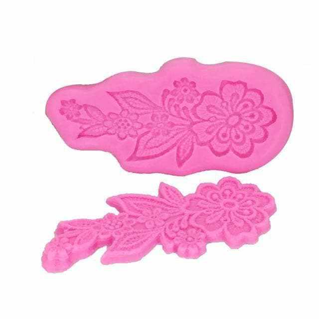 2pc Lace Flower Silicone Mold | 4 Inch from Bakell.com