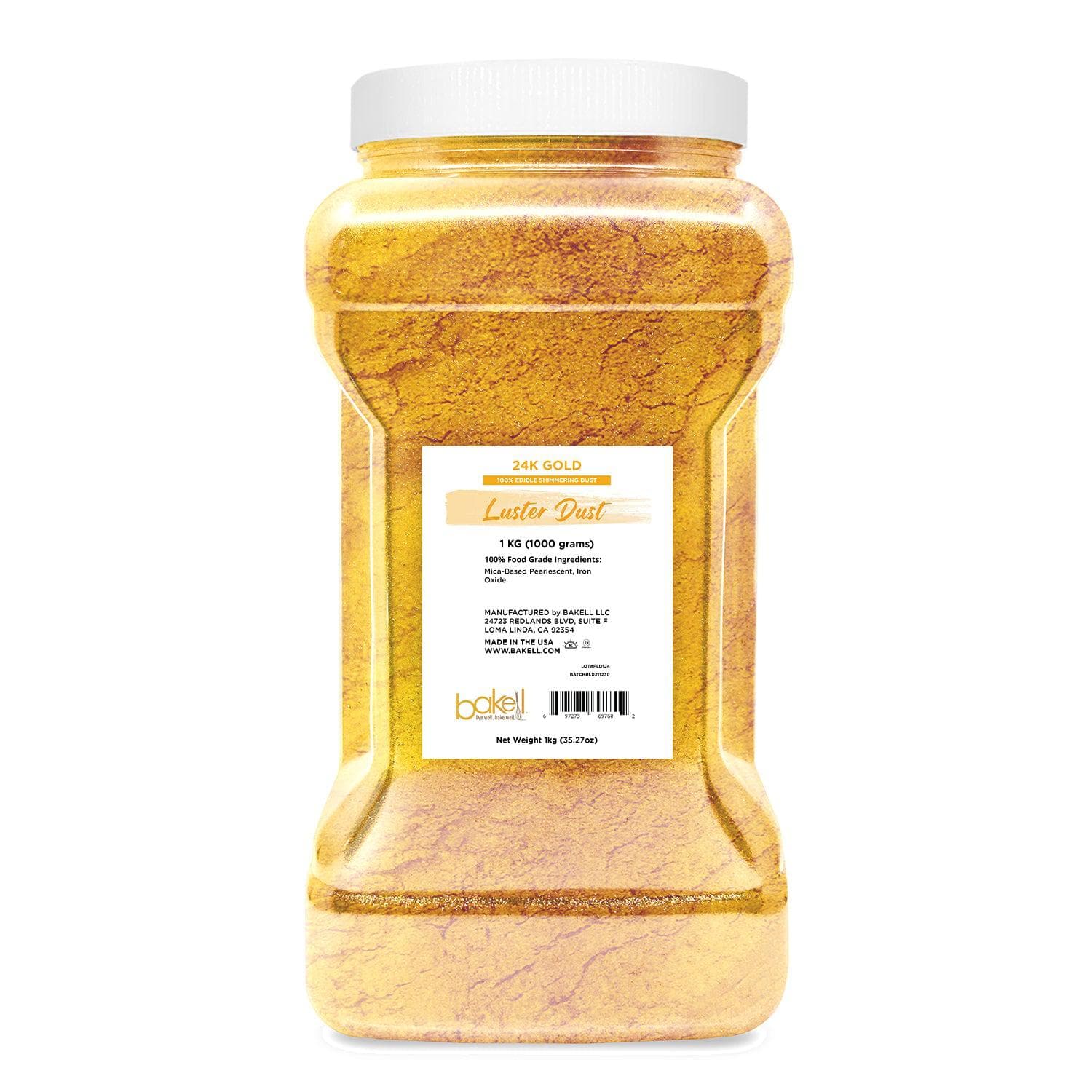 24K Gold Luster Dust, Bulk Size | 100% Edible & Kosher Pareve