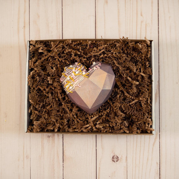 Geode Hearts Chocolate Mold - Edible Glitter Dust Manufacturer - Bakell