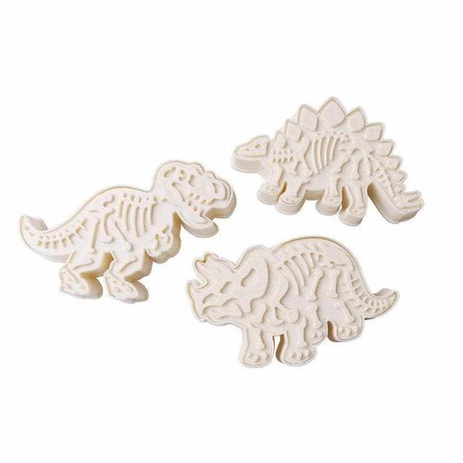 3 PC Dinosaur Impression Cookie Cutters | Bakell.com
