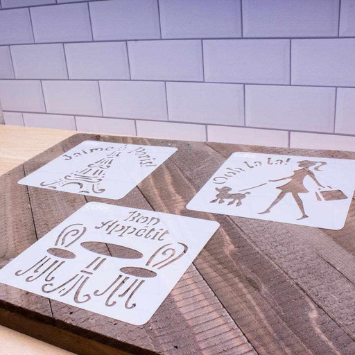 3 PC I Love Paris France Stencil Set | Bakell.com