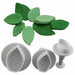3 PC Leaf Impression Plungers and Cutters Set | Bakell.com