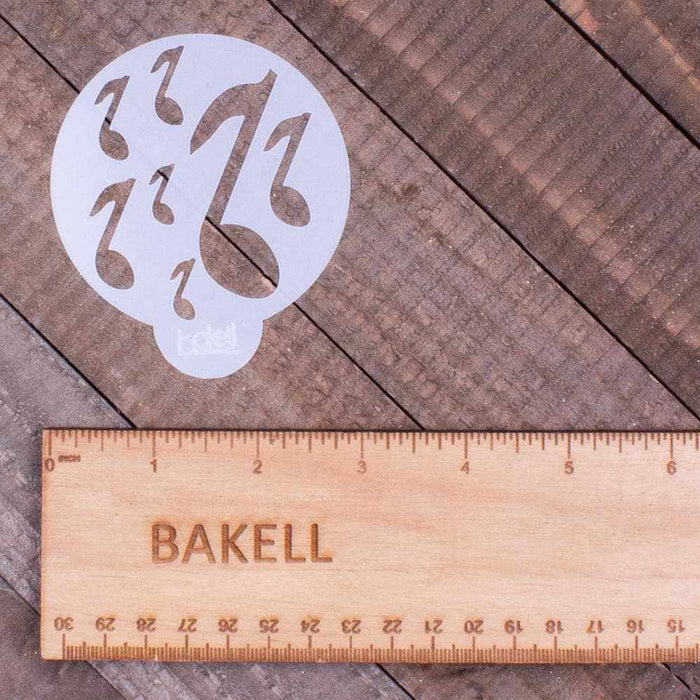 3 PC Music Notes and Treble Clef Cupcake Stencil Set | Bakell