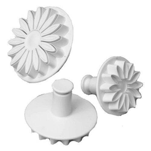 3 PC Set Daisy Sunflower Impression Plunger Pop-out Cutters | Bakell