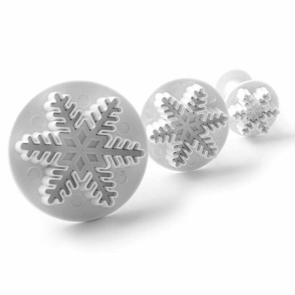 Buy 3 PC Snowflake Impression Cutters | Winter Cookies | Bakell