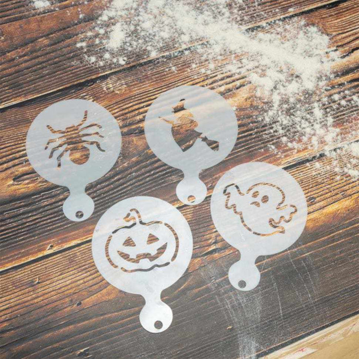 3x3 Flying Witch and Halloween Variety Stencil Pack | Bakell®- 4 PC Set-Stencils-bakell