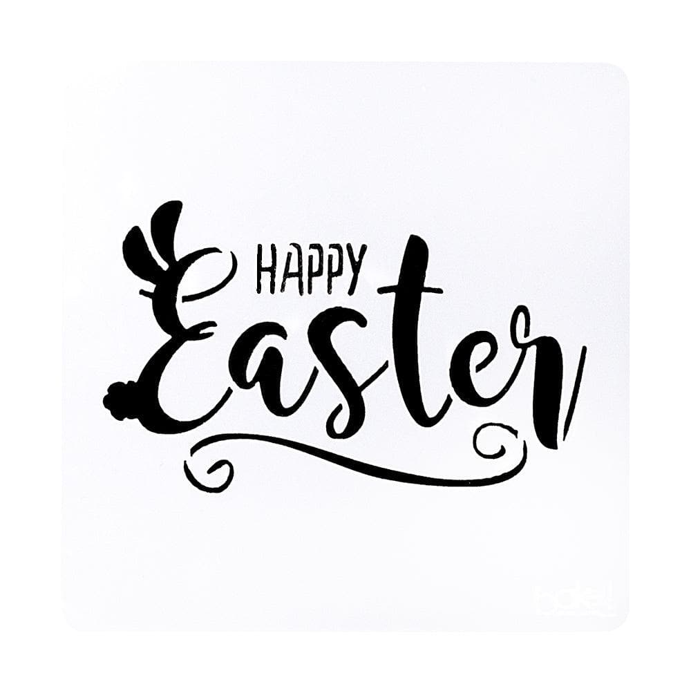3x3 Happy Easter Stencil - Edible Glitter Dust Manufacturer - Bakell