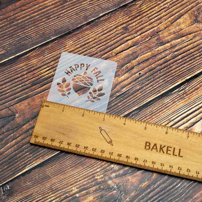 3x3 Happy Fall Stencil | Bakell.com