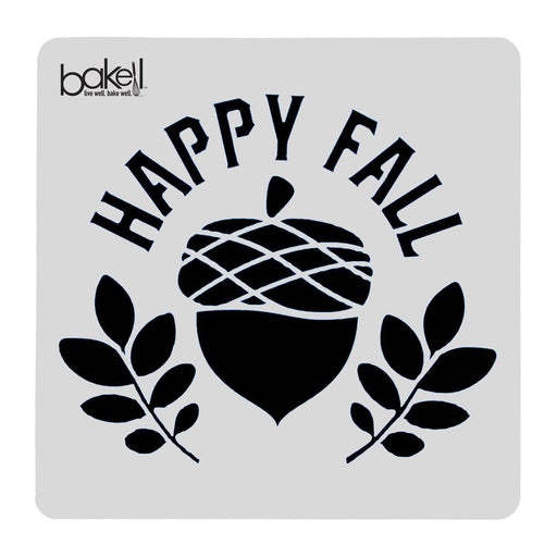 3x3 Happy Fall Stencil | Bakell.com