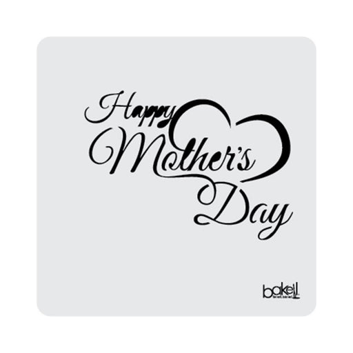 3x3 Happy Mothers Day Text Stencil | Bakell®-Stencils-bakell