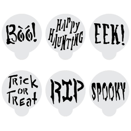 3x3 Round Halloween Themed Cupcake Stencils | Bakell.com