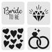4 PC Bride To Be Variety Stencil Pack | Bakell.com