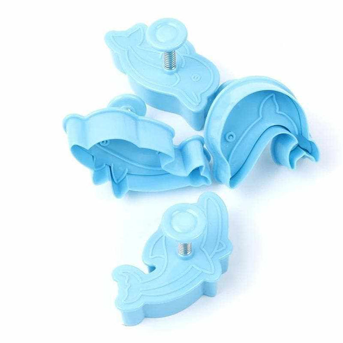 4 PC Dolphin Impression Plunger Cutters | Bakell.com