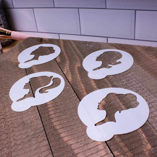 Shop Girl Silhouette Cupcake Variety Stencil Pack From $5.89 - Bakell