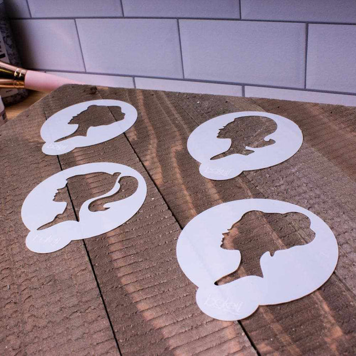Shop Girl Silhouette Cupcake Variety Stencil Pack From $5.89 - Bakell