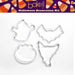 4 PC Halloween Theme Cookie Cutters  | Bakell