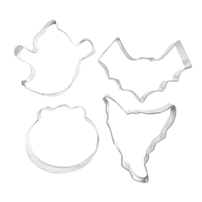 4 PC Halloween Theme Cookie Cutters  | Bakell