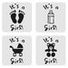 Buy Baby Shower Girl Stencils From $3.49 - Shower Stencils | Bakell.com