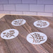 4 PC Set 3x3 Floral Round Flower Variety Stencil Pack | Bakell