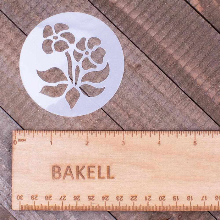 4 PC Set 3x3 Floral Round Flower Variety Stencil Pack | Bakell