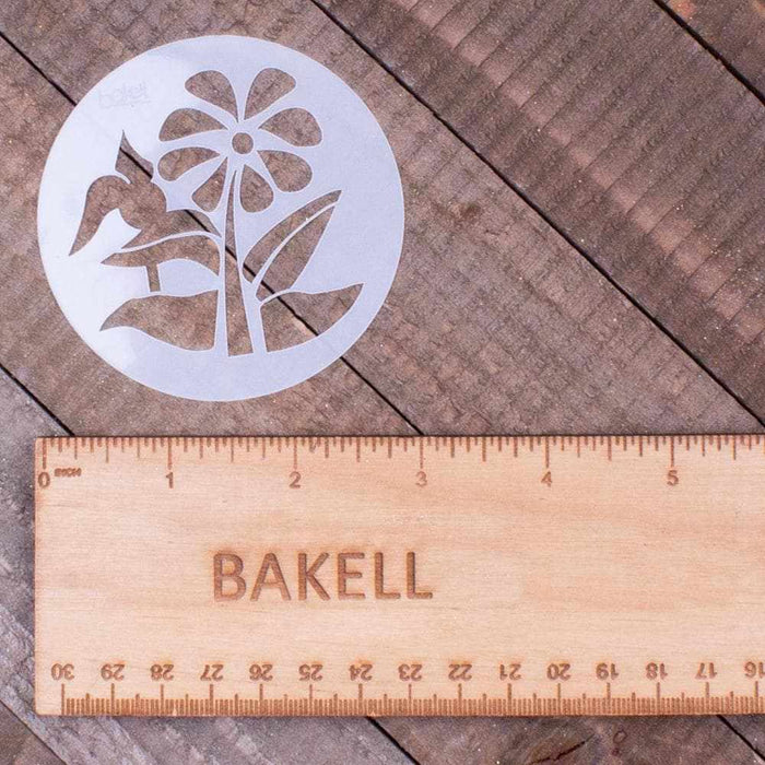 4 PC Set 3x3 Floral Round Flower Variety Stencil Pack | Bakell