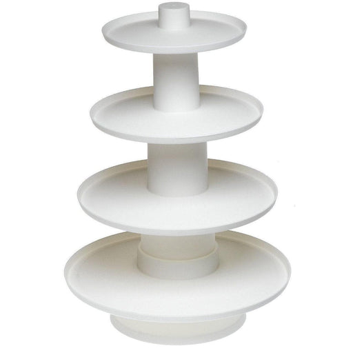 4 Tier White Stacked Cupcake and Dessert Display Tower Stand | Bakell