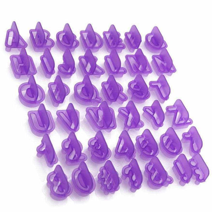 40 PC Set Font Letter and Number Alphabet Cutter Sugarcraft Cutouts | Bakell