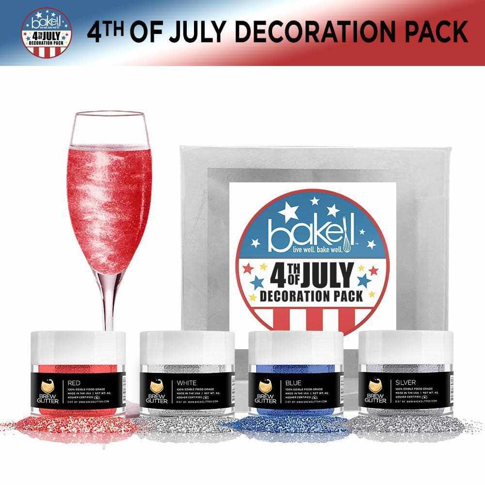 4th of July Edible Beverage Glitter Kit | 100% Kosher | Bakell.com