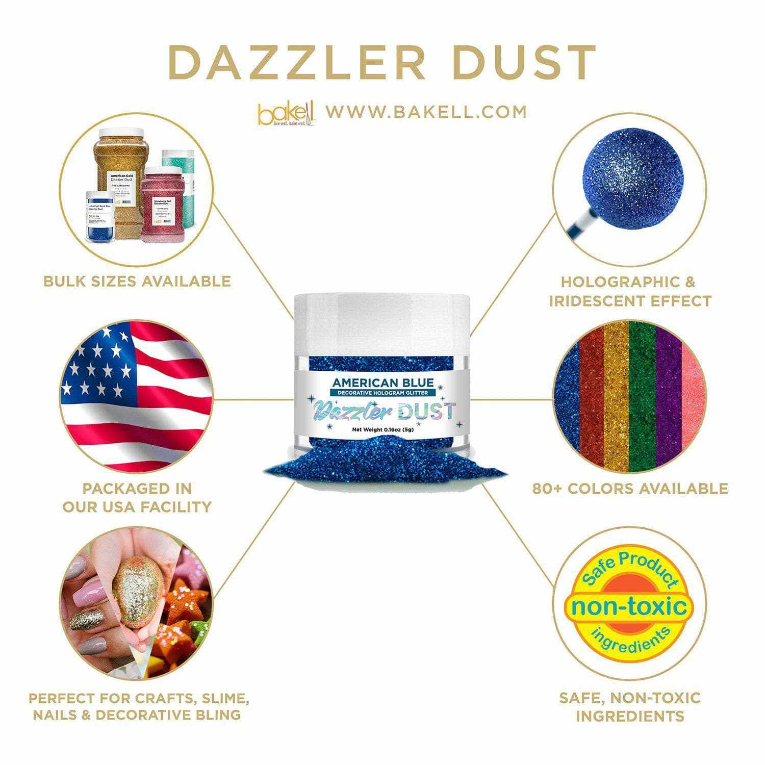 4th of July Dazzler Dust Combo Pack Collection (12 PC SET)-Dazzler Dust_Pack-bakell