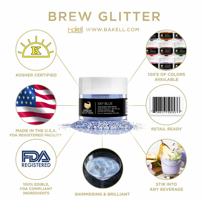4th of July Edible Glitter Brew Glitter Combo Pack Collection B (8 PC SET)-Brew Glitter_Pack-bakell