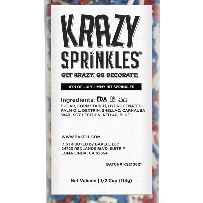Wholesale 4th Of July Jimmies Sprinkles | Krazy Sprinkles Bakell