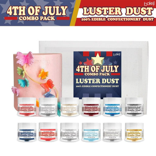 4th of July Luster Dust Combo Pack Collection (12 PC SET)-Luster Dust_Combo Pack-bakell